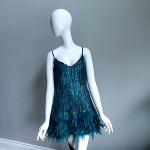 Emerald Green, Twenties Style Sequin Dress